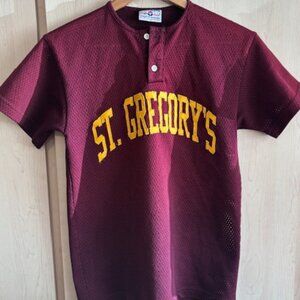 Vintage St Gregory Mesh Button Jersey Teamwork Athletic Apparel‎ Mens Small USA